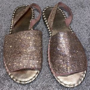 Rouge Helium Pink Rhinestone Sandals